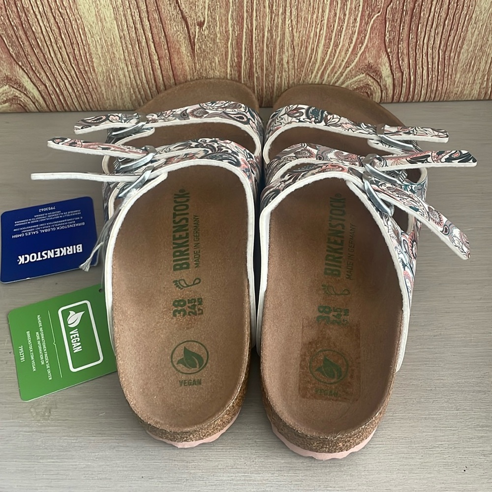 Birkenstock Vegan Florida Fresh Paisley Light Rose Sandals - Picture 4 of 8